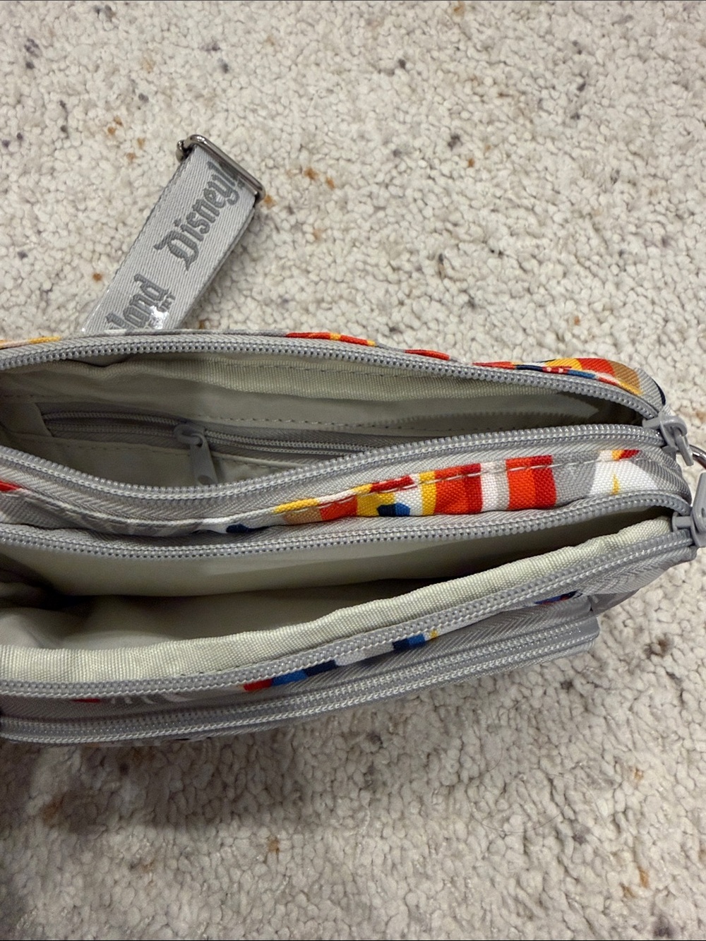 Disney Gray Multi Mickey Castle Crossbody Pouch - Picture 2 of 7